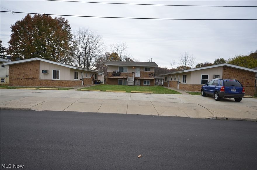 3 duplexes, 6-2 bedroom units average $565/mo rent. Tenants pay gas and electric, owner pays water/sewer/trash. Lot is 110' x 120', one car garage in rear could be rented for storage. All new windows and roofs.