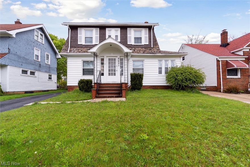 Location, Location, Location! This classic Cleveland colonial sits right on the University Heights/Cleveland Heights border giving you the best of both worlds. Walking distance to historic Lee Rd. and everything it has to offer. In the opposite direction, just a short drive to downtown University Heights where shopping, restaurants, and entertainment are right at your finger tips. Inside the house you will find a spacious living and dining room with laminate flooring, and a galley style kitchen accompanied by a rare first floor half bath. Off the living room is a separate enclosed office space that overlooks Taylor Rd. with access to the covered side porch. Upstairs you will find all three bedrooms with a built in linen closet and large full bath. The basement can be finished to add extra living space or keep as is for ample storage. The property also features a high efficiency furnace with central A/C! Property is currently rented month to month giving you the option of becoming an in