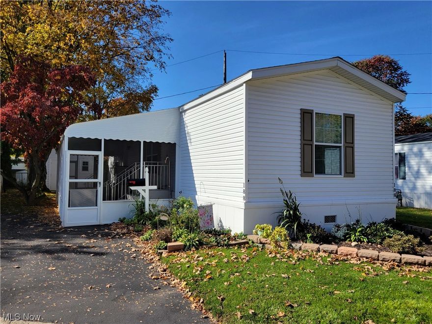 Great 2 Bed 2 Bath manufactured home in 55 and Older Community in Mentor.   Newer home w many upgrades, A/C Insulated skirting and 10 X 12 shed w electric.