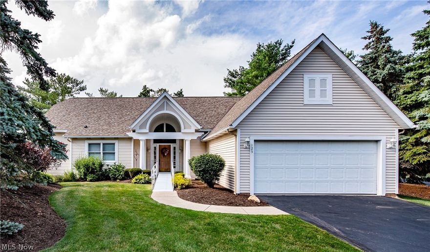 If one floor, carefree condo living is what you're looking for, then this Briarthorn condo is the one for you. **Ramp to be removed this week** Spacious family room with cathedral ceilings, floor-to-ceiling brick fireplace, and access to outdoor space and deck.  Dining room flows into family room, and is perfect for entertaining and holiday dinners.  Eat-in kitchen features dinette area, solid wood cabinets, pull-outs, all appliances, and sliding door to screened-in porch.  When it's time to relax, an owner's suite awaits you, complete with walk-in closet, large en-suite bathroom with double sinks, jetted tub, shower, linen closet and extra vanity area.  Second bedroom features an en-suite bathroom, which also may be used for guests as there is an entrance from the main hallway.  First floor laundry comes complete with washer, dryer, utility sink and plenty of cabinets.  Basement is over 1600 sq ft, has a finished rec room, plus plenty of room for storage, a workshop, game room, home g