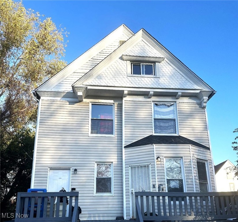 Investment / Development Opportunity. League Park Neighborhood duplex. The only house on 69th Place. Surrounding parcels are vacant and owned by the Cleveland Land Bank. Down Unit 2BR/1Bath, Up Unit 4BR/1Bath. Both units have upgraded bathrooms, new kitchen flooring, Freshly painted and carpeted throughout. Updated fixtures and plumbing. The home passed City of Cleveland Lead Safe Inspection 2025. Walk to Midtown Euclid Health Line Transportation. Blocks away from Allen Estates League Park Development. Blocks from MLK School Development Project. This duplex is a cash flowing investment today within a neighborhood with lots of upside potential due to multiple community revitalization projects.