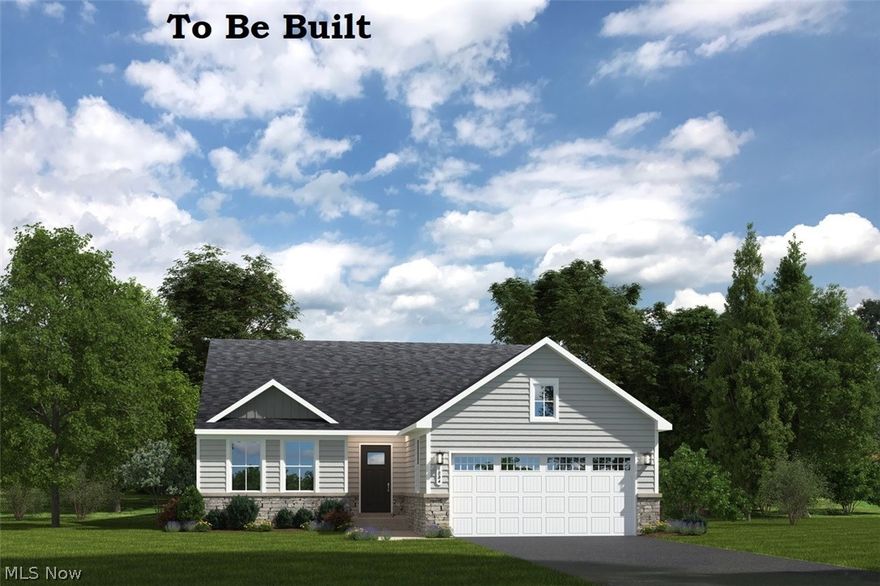 Brand new ranch with an open-concept floorplan, Laundry just steps from the owner's suite, and less maintenance with lawn and snow care included. To Be Built. Photos for representation only.