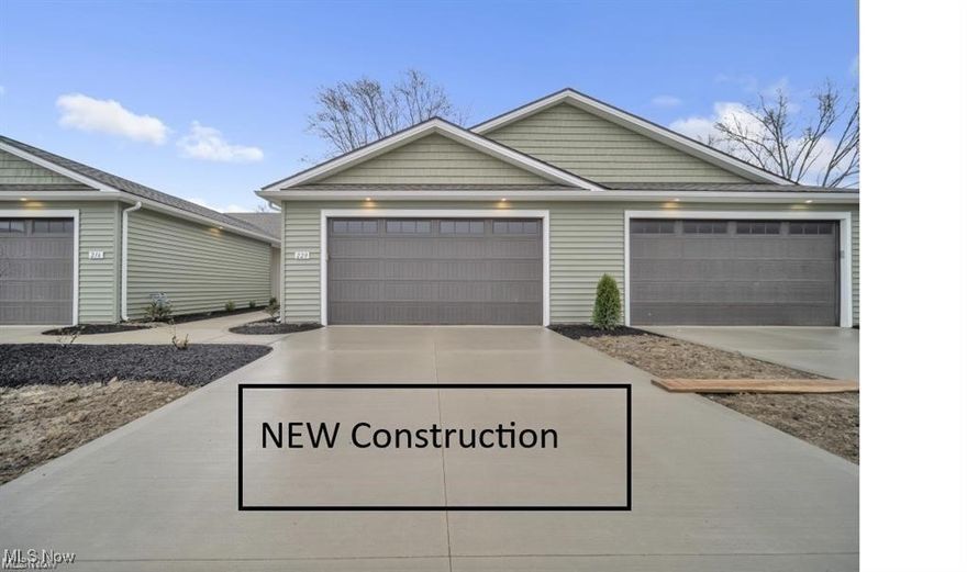 QUICK MOVE IN LISTING! 100% COMPLETE WITH CITY OCCUPANCY PERMIT OBTAINED AND READY TO MOVE RIGHT IN! Covered rear porch too! YOU WONT FIND A BETTER PRICED NEW BUILD ANYWHERE, INCLUDING THIS DEVELOPMENT!  Welcome to Windsor Place, Elyria's newest cluster home development that is selling fast! Many homesites offer wooded/treed views and some with view of the pond.  Nestled on the North side of Elyria, this location places you just min from school campus, medical, restaurants, parks/golf etc! This beautifully designed floorpan has convenience and long term needs in consideration! 36" doorways, open layout, zero steps on slab homes! Foyer entry. Spacious laundry room. Vaulted great room opens to the dining area and kitchen with a spacious breakfast bar! Kitchen has double lazy susans, drawer base and a pantry! Owner's bedroom has a private full bath and walk in closet! Monthly $150 maintenance fee covers lawn mowing and snow removal. Other homesites avail with various views and basement options should you not go with the quick move in property! Move in and enjoy!