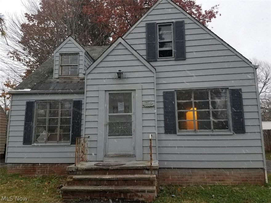 Great Investment Opportunity!! This spacious Cape Cod  features 3 bedrooms; 1.5 baths. Formal Dining Room; Living Room offers decorative fireplace and plenty of windows to allow the natural light in. Hardwood flooring throughout. Add your decorating ideas and make this your home. Basement for extra storage. Schedule your showing and submit your offer