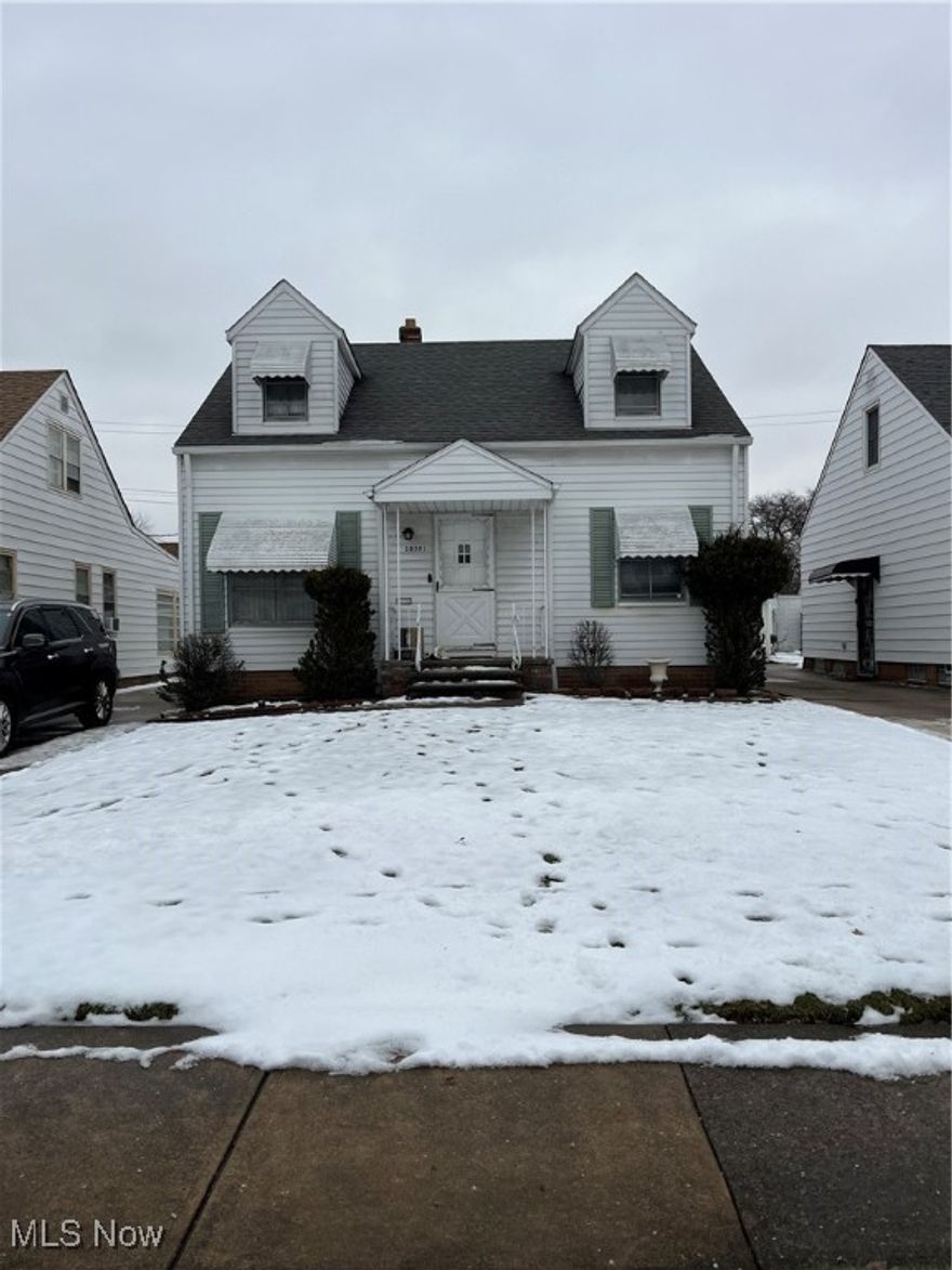 3 bedroom 2 full bath Cape Cod (second full bath is on the second floor). Long term tenant has occupied for 12 years rent is $1060 per month. Eat-in kitchen One car garage with carport.  Large first floor bedroom and even larger second floor en-suite. Basement recreation room. Improvements:  Roof 4/2015, Air-Conditioning 7/2014, Water Heater - 4/2024. Stove and refigerator convey. All other appliances tenants. Excellent investment or owner-occupied property.