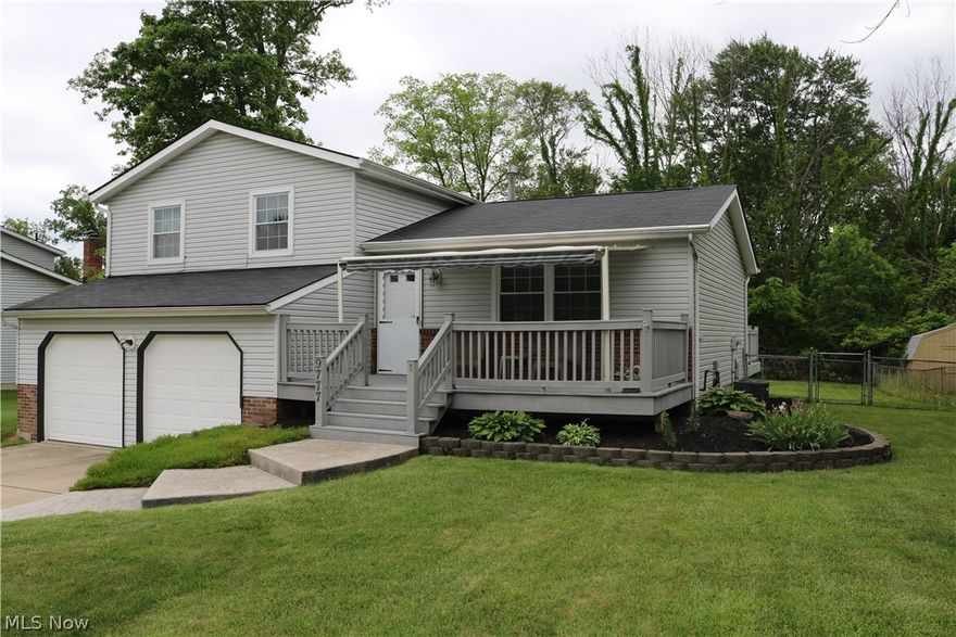 This three bedroom/ two full bath split level is located on a quite cul-de-sac and is move-in ready! This home has all major updates including roof, siding composite decks, stamped concrete, low E vinyl double hung windows, with lifetime warranty, garage doors and much much more!  Just move in and decorate to your personal taste. Kid and pet friendly with a fully fenced rear yard.