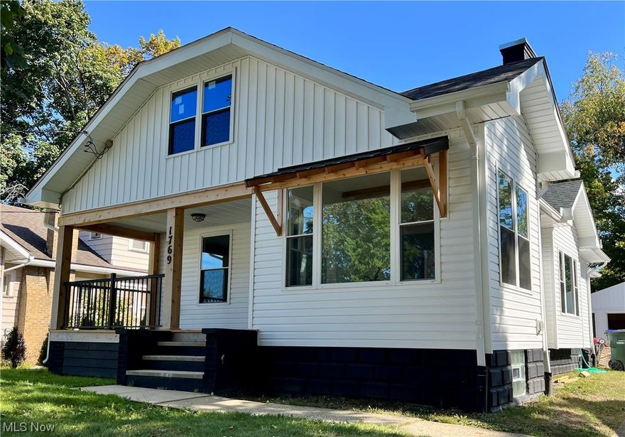 DON'T MISS THIS STUNNING NEWLY RENOVATED BUNGALOW OFF THE HIGHLY DESIRED 19TH ST IN CUYAHOGA FALLS. This meticulously renovated 3 bedroom, 1 bath home is only minutes from downtown falls! You'll appreciate all the recent updates including a brand-new roof and vinyl siding, 96% furnace, new AC unit, new windows, 2 car garage and more. The new kitchen features a gas range and updated cabinets with granite countertops. Relax on the front porch or utilize the backyard for relaxation or entertaining. Come see this marvelous property today! Trouble free for years to come!