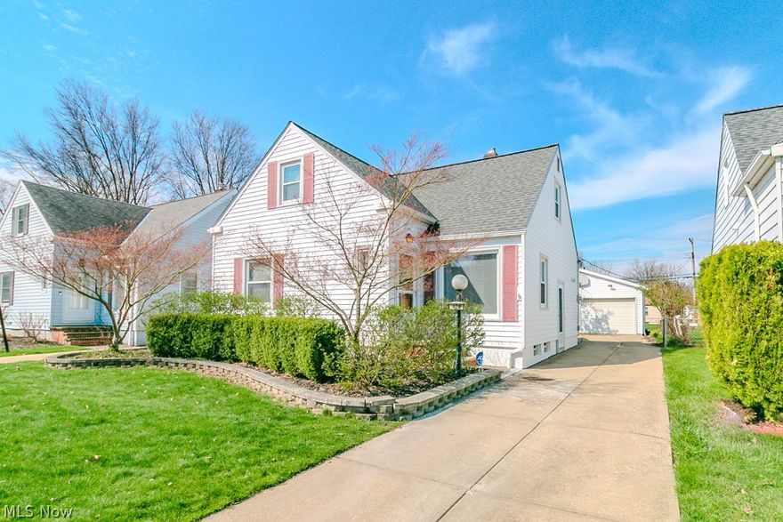PRIDE of OWNERSHIP shines throughout this SPECIAL home!   The inviting first floor features: A charming entry way with a decorative window and big coat closet * Large Living Room filled with plenty of natural light, creating a warm and welcoming atmosphere * Nicely sized  Kitchen with light Maple toned cabinets, crown molding & plenty of storage - appliances stay  * Dining Area with a slider that leads directly to a beautiful deck for relaxing or entertaining  *  Two comfortably sized Bedrooms and a Full Bath with linen closet, complete the main level *  Upstairs, you'll find: A spacious Dormer Bedroom with large closet * Additional second Bedroom with built-in drawers * Cedar Closet * Plenty of extra storage space *The versatile lower level offers: A large Full Bath * Dedicated Workshop area * Laundry area -washer and dryer included *  Lots of space for your future hobby, media or play rooms * This home is packed with valuable updates and features, including:  Deck with Pergola * SunSetter Awning * Water-proofed Basement by Ohio State Waterproofing with transferable warranty * LeafFilter Gutter system installed on both house and garage * ADT Alarm system * Large 2 car garage with drain & its own electrical * CertainTeed Roof approximately 14 years old * Carrier HVAC * AND the Seller is including a Cinch Home Warranty for Buyers further peace of mind!   Lovely landscaped front yard! Large backyard with lots of sunny space for a garden! Conveniently located to shopping, restaurants and freeway access!  This truly CHARMING home is a MUST SEE!!