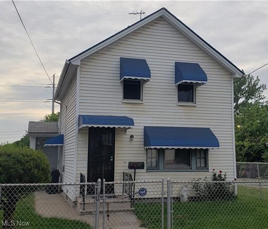 Turnkey rental generating $800/mo, 3 beds, 1 bath, with many updates including newer furnace, vinyl siding and some vinyl windows. Other features include: updated bath, fenced back yard, driveway for off-street parking, basement laundry. Conveniently located just minutes to University Circle, Cleveland Clinic, Downtown Cleveland, and more.