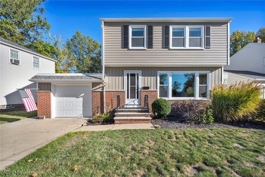 Welcome home to this beautifully maintained 1,416 sq ft Colonial offering the perfect blend of charm, comfort, and modern updates! This spacious 3-bedroom, 2 full-bath home has been thoughtfully upgraded for peace of mind and easy living. Major improvements include new vinyl windows and siding in 2025, a brand-new roof in 2024 with a transferable lifetime warranty, and an updated electric panel. The remodeled kitchen features custom cabinetry and plenty of counter space for those who enjoy cooking and entertaining. Enjoy a 24’ first-floor living room with oak hardwood floors under the carpeting, a formal dining room, and a 24’ family room addition with a beautiful bay window overlooking the spacious backyard—perfect for relaxing or hosting gatherings. The full basement offers a large recreation room great for entertaining and a second full bathroom with a shower.
Located in a desirable Willowick neighborhood close to parks, schools, shopping, and freeway access, this move-in ready home offers comfort, style, and value. Don’t miss your opportunity to make it yours!