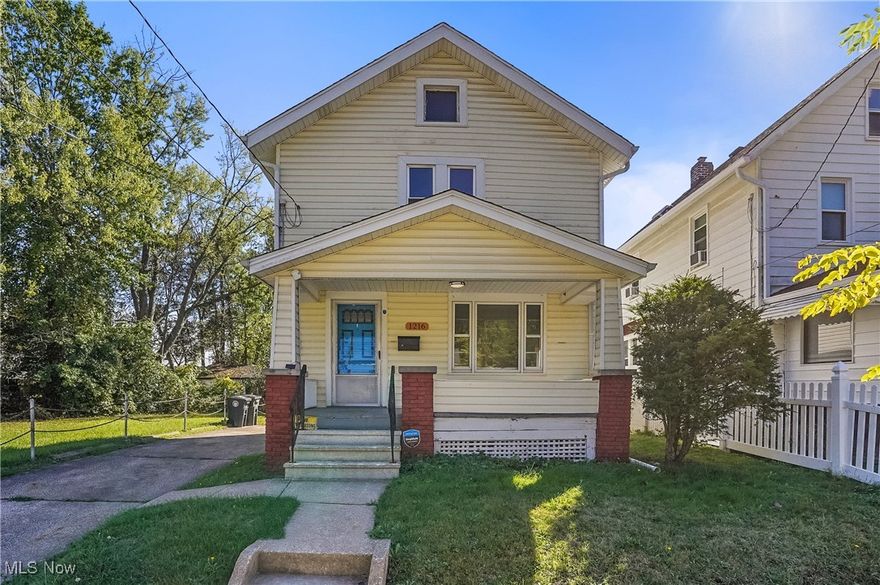 What a beauty! 3 bedrooms and 2 full baths, with a first floor bedroom and full bath as well! This home has been totally renovated from top to bottom. The kitchen had been made smaller so that it could accommodate a family member that needed all first floor living. There are 2 bedrooms upstairs with gorgeous wood floors. Likewise the first floor bedroom also has gorgeous wood flooring. The flex space that was created when the 1st floor bedroom was created could become a space for a dinette table, extra cabinets? If you want to move the fridge back to the kitchen, you could get a smaller fridge and put next to the range. Regardless, this home is going to be the envy of your friends. Simply gorgeous! The butcher block counters in the kitchen soften the white cabinets. Relax on the full covered front porch. HVAC new around 2020. Nice clean and open basement. Small back porch to Glass block windows in the basement for added security.
