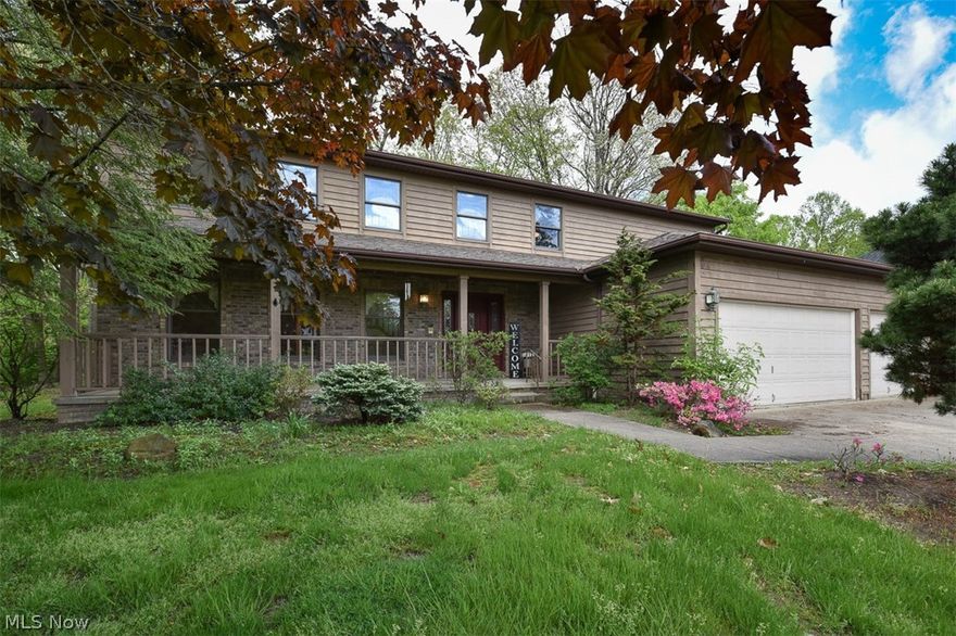 You will fall in love with this one owner custom built home. As you pull up, it is immediately inviting you on the front porch to sit & relax on that warm spring day. Large welcoming foyer with high ceilings & double closet invites you right in! The spacious first level provides a formal living rm & dining rm with glass French doors. In addition, a fabulous family rm featuring a wall of windows looking out to the wooded view, or watching a gentle snowfall in front of a cozy fire. Eat-in kitchen is a cook's dream with a large pantry, built-in oven & range, and plenty of cabinets & counter space. To complete the first floor is a large office with built-ins, laundry room and a half bath with a linen closet. Second floor has a large master suite and a walk-in closet. The en-suit has a double sink, makeup area, shower & large linen closet. There are also 3 nice size bedrms, two with walk-in closet & one with three closets. A full bath finishes the upstairs. The finished walk-out basement gi