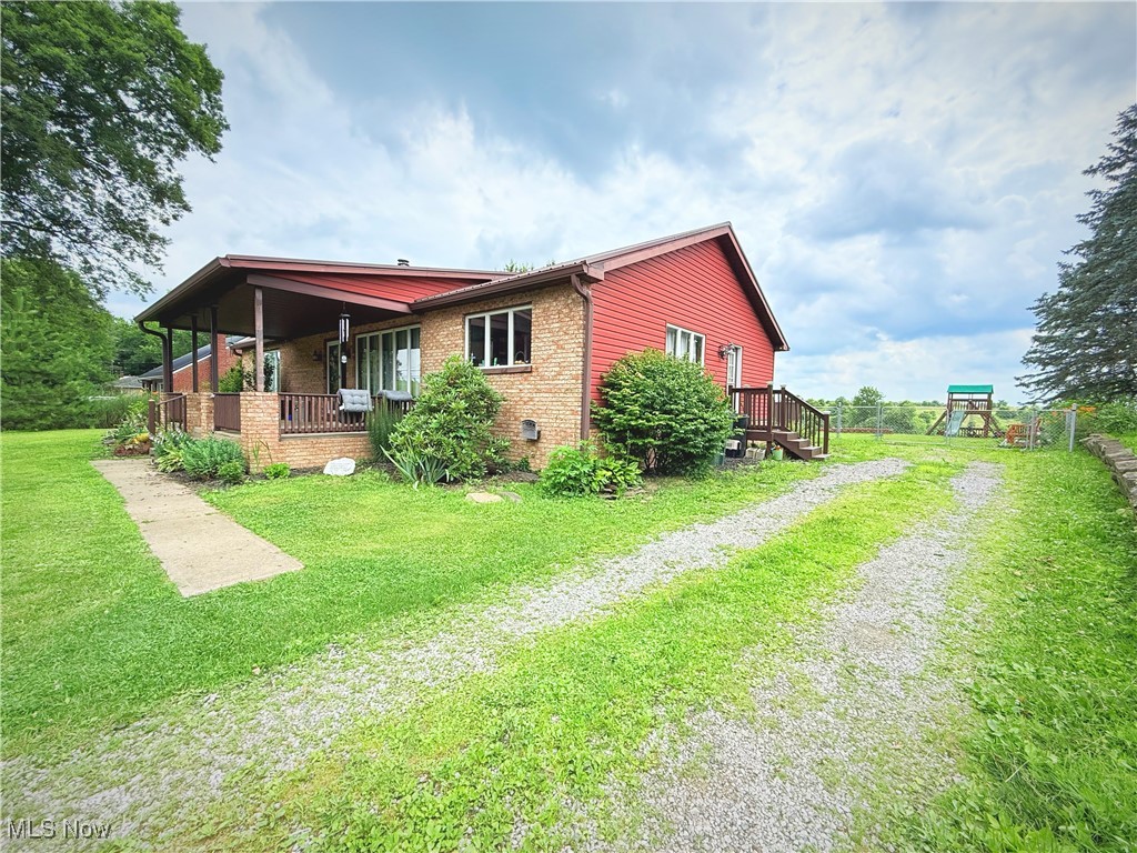 Brick Ranch 3 Bedroom 2.5 Bathroom situated on just shy of an acre. This one floor living heartwarming home offers spacious bedrooms with generous closet space. Main floor Laundry. Natural light throughout. Beams adorn the ceiling of the large living room and also flow into the kitchen. Mud room gives access to the spacious backyard which makes for easy clean up on even the muckiest of days. Half bath is conveniently located here as well- for those starry nights when you and friends are enjoying time around the fire pit. Downstairs offers nearly 1200 sq. ft. of additional living space. This is also where a storage room and workshop are located. So Many Updates! Contact agent for list.