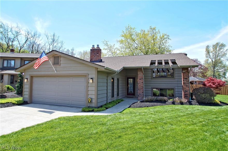 Classic~ Custom ~Casement Home~Fantastic location on a quiet culdesac street with easy access to everything, including the High School AND Metroparks, both within minutes. You can actually FEEL the quality in this home. So many options to enjoy the weather and neighborhood~  Front porch, rear screened porch, upper deck and lower patios.  Upper level includes expansive living room with custom fireplace and stove insert along with handsome ceiling detail.  Updated kitchen is loaded with all the latest amenities!  Ample dining area has a large slider to upper deck.  The owners suite is expansive with double walk in closets with organizer system along with a full size additional closet and dressing area.  The master has direct access to full bath which has been stunningly renovated. The lower level has daylight windows in all rooms including the cozy family room with second fireplace.  Double custom antique doors lead to the study which has a mini bar area~can easily be converted into the