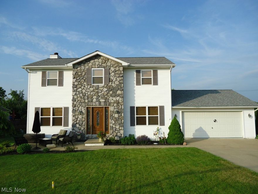 Beautiful 2 story home with stone front and extra wide driveway for plenty of parking. Large deck off the back that leads in to pool and large fenced in back yard. This spacious home has a kitchen that opens into the family room and first floor half bath. 4 large bedrooms that all have nice sized closets. The master bedroom has a newly updated bathroom and walk-in closet. The basement is partially finished with a more than enough space to entertain. New hot water tank and sump pump.