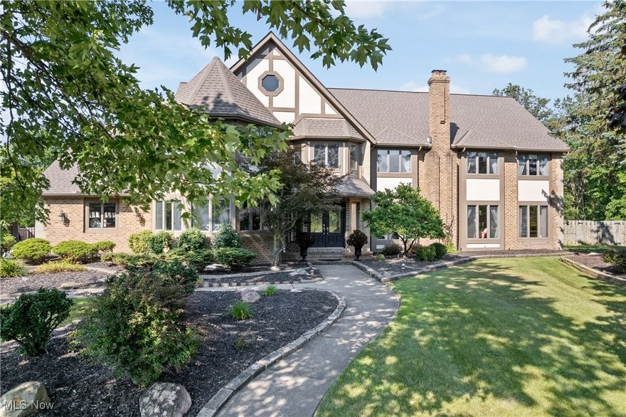 This stunning home offers 5 beds, 3 full and 2 1/2 baths, and exceptional amenities designed for comfort and style. Step into a breathtaking 2-story foyer with a dramatic staircase and elegant chandelier. The open floor plan is flooded with natural light, highlighted by vaulted ceilings, skylights, and a striking stone gas fireplace that anchors the expansive great room. The chef’s kitchen is perfect for entertaining, featuring granite countertops, custom cabinetry, double ovens, dual sinks, and an island with bar seating. A formal dining room and cozy family room offer additional gathering spaces. The 1st floor includes a bedroom suite with full bath—ideal for guests or multigenerational living—plus a dedicated office with French doors and large windows. Upstairs, the luxurious primary suite has its own fireplace, spacious sitting area, walk-in closets, dual vanities, and a soaking tub. A loft overlooking the great room provides space for play or work, and three additional bedrooms on the second floor share a full bath. The home also features a finished basement, built-in sauna, a large first-floor laundry room with storage and a sink, and a central vacuum system. The private backyard oasis includes a heated in-ground pool with slide, fire pit, gazebo, and professional landscape lighting. An attached, heated 4-car garage and lighted basketball hoop complete the exterior. Major updates include new central A/C, new fence, luxury tile flooring, fresh paint, and updated landscaping.