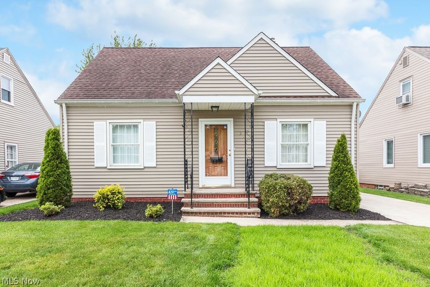 Move right in to this well cared for 3 bedroom cape cod on a nicely landscaped lot!  This home features a family room addition & finished lower level recreation room.  Updates included: vinyl Siding, vinyl windows, glass block, updated exterior doors, newer kitchen cabinets & counter, kitchen flooring 16, tear off roof 01, driveway 10, furnace & AC 05, fenced yard, updated electric breaker panel, dishwasher 17, garbage disposal 17, garage door & opener.  City point-of-sale compliant.  All Appliances & 12-Month Home Warranty Included!