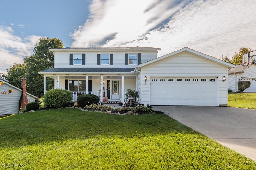 Welcome to your dream family home in Twinsburg! Nestled on a cul-de-sac street in the charming Hickory Hill Estates, this beautiful colonial offers everything your family is searching for! As you approach, you'll be greeted by meticulously landscaped grounds and a welcoming covered front porch. Step inside to discover a bright foyer that flows seamlessly into a generous living room & formal dining space to host holiday parties! The heart of the home is the updated kitchen, featuring granite countertops, stylish backsplash, and stainless steel appliances. It’s designed for family meals, complete with a custom island & breakfast bar. The adjoining family room, with its cozy fireplace and built-in shelves, creates a perfect retreat for movie nights. Convenience is key, with a first-floor laundry room just off the garage. With four spacious bedrooms and two and a half bathrooms, there's plenty of room for everyone to enjoy their own space. Upstairs, the master bedroom is a true sanctuary, boasting a walk-in closet & updated en-suite bathroom. Three additional bedrooms and a 2nd full bathroom provide ample space for family and guests. The finished lower level is a versatile area that can serve as a playroom, home gym, or entertainment space. This home has been lovingly maintained ensuring peace of mind for years to come, including a new hot water tank and water filtration system. Amazing fully fenced backyard w/ covered patio, firepit area, storage shed & spacious yard for kids and pets alike to safely run and play. Don’t miss out on this fantastic opportunity—this family-friendly home won’t last long!