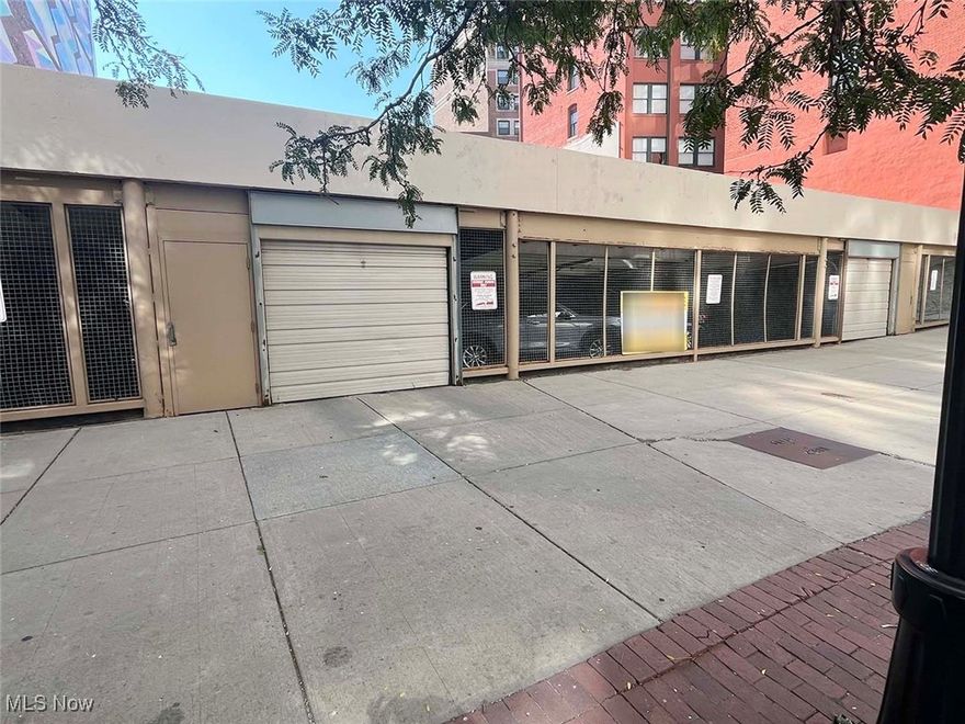 Parking garage with 86 parking spaces. The property needs repairs. Located in Downtown Cleveland.