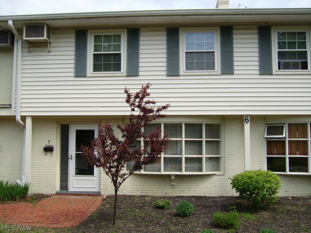 Beautiful Townhouse Condo conveniently located in the heart of Mentor with shopping and schools around the corner. This well maintained, stylish Condo offers rejuvenated, painted curved staircase leading to two spacious bedrooms with complete updated master bath ('13) including ceramic tile shower. Newer carpeting ('14) throughout the unit accents the fresh paint on the first floor. The living room has a huge bay window and a woodburning fireplace for those chilly winter days. A sliding door off of the formal dining room leads to a quaint brick patio and private courtyard. All appliances stay with several (micro, washer,stove) being less than two years old. Other updates include some lighting fixtures, storm doors and windows. The heat and water ($112/mth) are included in the maintenance fee! Enjoy the In-ground swimming pool on those hot summer days which is near the facility pond area! This Condo is move-in condition!! Must see!!
