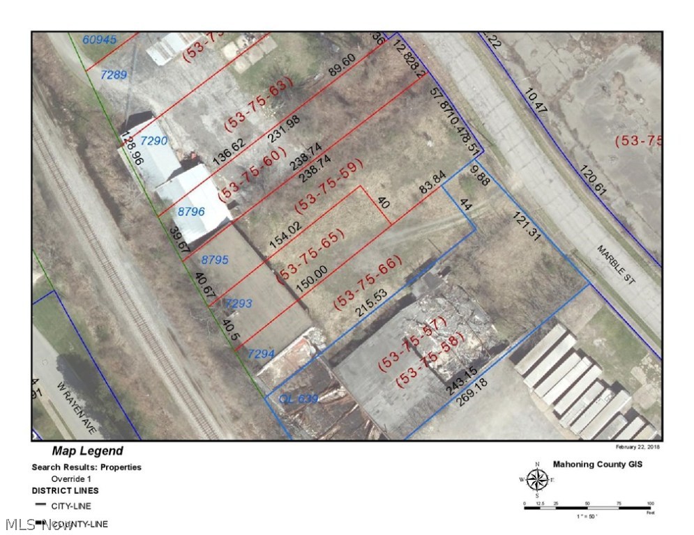 4 big lots, The main building has 9 docks with metal overhead doors. Massive block building at least 22 feet tall all open inside except the small office up the stairs. Also a rear slopped concrete ramp to the rear and side. rail road spur along the rear of the whole property. Large doors to that side too. Property is completely fenced in. Buildings, parking lot and grounds in their present condition. Being sold as is. right in Downtown! Super close to expressways, train terminals.Less than 1 minute to 680 entry ramp at Cresent st. 4 lots all together. There is another structure in bad condition with steel trusses and concrete floor, half of this building is down, there is a platform with steps too. This property is next to Youngstown Barrel and Drum. You can see the rear side of the buildings by driving down Rayen, and looking across the railroad tracks. No other info. available, will be sold without any tests or repairs done by owner. No contingency sales please. Business has