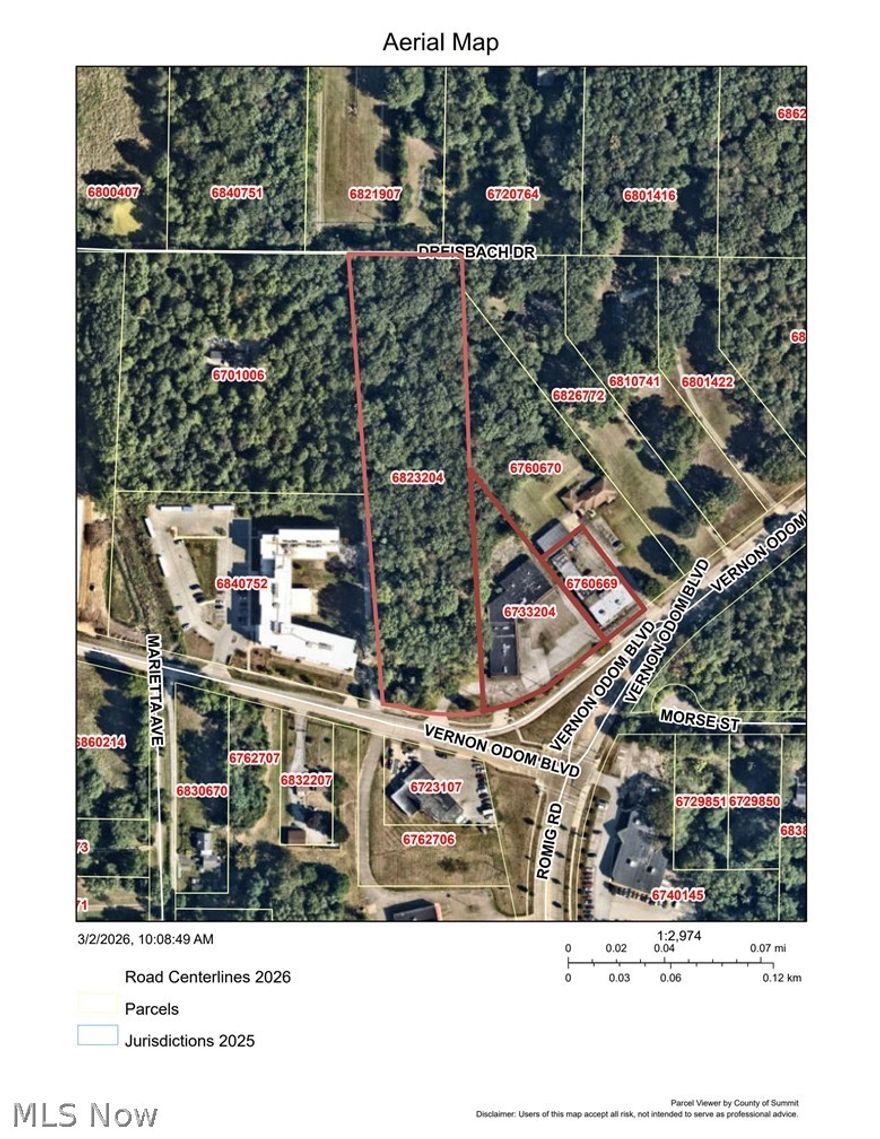Approx. 6.35 Acres, zoned Multi-Family Apartment Complex (possibly high-density), located at the highly visible intersection of Vernon Odom Blvd and Romig Road. Easy access to I-77. Currently serviced by public water, public sewer, and natural gas. Additional zoning supports a wide variety of uses, including but not limited to Restaurants, retail, childcare, personal services, and so much more. Approx 4.3 acres are wooded, with the 2 additional parcels having existing structures. The first, located at 1707 Vernon Odom Blvd, is an existing business (Primo’s Deli). The second structure, located at 1715 Vernon Odom Blvd, is a 13,000 sq.ft. masonry  & steel building constructed in 1980. The owner of this building has agreed with the city’s Community Development Dept to permit its demolition. This agreement can be appealed to the house authority with proper plans for rehabilitation. Whether transforming the existing or building new, this location is full of potential. Call Today!