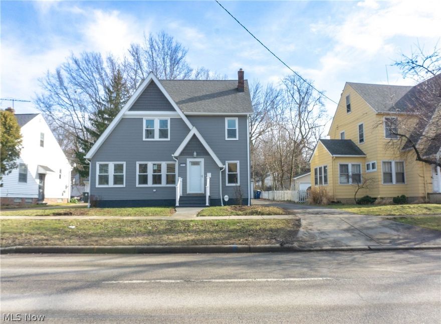 Welcome to 3970 Monticello Boulevard, a beautifully fully renovated home located in the desirable Cleveland Heights community. This move-in ready property has been thoughtfully updated from top to bottom, offering modern finishes, major system upgrades, and stylish design throughout. The completely remodeled kitchen features granite countertops, a marble tile backsplash, and brand-new stainless steel appliances including a refrigerator, stove, microwave, and dishwasher. Updated cabinetry and modern lighting create a bright and functional space ideal for everyday living or entertaining. The living area provides a warm and inviting atmosphere, highlighted by a remote-controlled fireplace with a contemporary stone surround, creating the perfect focal point for relaxing evenings or hosting guests. Throughout the home you will find new flooring on the main level, fresh carpet upstairs, and fresh paint, giving the entire property a clean, modern feel. The bathroom has been fully remodeled with updated fixtures and new toilets, adding both comfort and style. In addition to the cosmetic updates, the home offers important mechanical and structural improvements including all new electrical, updated lighting fixtures, updated windows and doors, vinyl siding, vinyl porch railings, and a rebuilt back porch. The property also features a newer roof, providing added value and peace of mind. Conveniently located just minutes from University Circle, Cleveland Clinic, University Hospitals, and Case Western Reserve University, this home offers easy access to some of the region’s top medical centers, universities, museums, and cultural destinations. Nearby parks, shopping, and dining to add to the convenience of this prime location. With its extensive renovations, modern finishes, and exceptional location, this home is a fantastic opportunity for homeowners.  The landscaping and the driveway seal coat will be done when the weather permits.  This home is violation free!