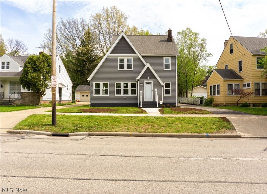 Welcome to 3970 Monticello Boulevard, a beautifully fully renovated home located in the desirable Cleveland Heights community. This move-in ready property has been thoughtfully updated from top to bottom, offering modern finishes, major system upgrades, and stylish design throughout. The completely remodeled kitchen features granite countertops, a marble tile backsplash, and brand-new stainless steel appliances including a refrigerator, stove, microwave, and dishwasher. Updated cabinetry and modern lighting create a bright and functional space ideal for everyday living or entertaining. The living area provides a warm and inviting atmosphere, highlighted by a remote-controlled fireplace with a contemporary stone surround, creating the perfect focal point for relaxing evenings or hosting guests. Throughout the home you will find new flooring on the main level, fresh carpet upstairs, and fresh paint, giving the entire property a clean, modern feel. The bathroom has been fully remodeled with updated fixtures and new toilets, adding both comfort and style. In addition to the cosmetic updates, the home offers important mechanical and structural improvements including all new electrical, updated lighting fixtures, updated windows and doors, vinyl siding, vinyl porch railings, and a rebuilt back porch. The property also features a newer roof, providing added value and peace of mind. Conveniently located just minutes from University Circle, Cleveland Clinic, University Hospitals, and Case Western Reserve University, this home offers easy access to some of the region’s top medical centers, universities, museums, and cultural destinations. Nearby parks, shopping, and dining to add to the convenience of this prime location. With its extensive renovations, modern finishes, and exceptional location, this home is a fantastic opportunity for homeowners.  The landscaping and the driveway seal coat will be done when the weather permits.  This home is violation free!