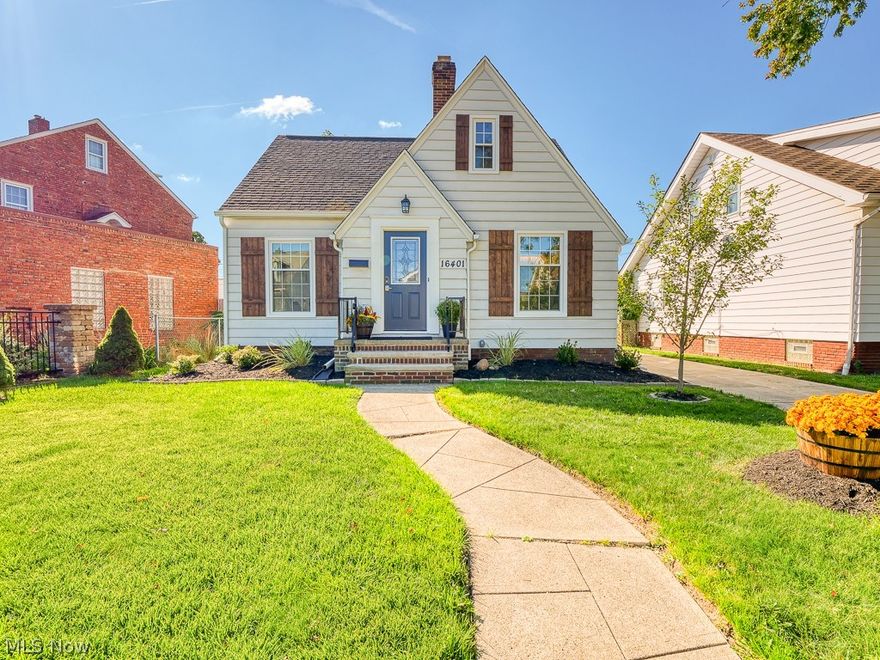 Welcome home to your picture perfect cape cod in one of the most desirable locations in Cleveland.  This home has been meticulously remodeled with intention offering the new owners a finished product with nothing left to do except move right in. Enter through your front door into the charming foyer attached to the main living area with all new vinyl plank flooring and a focal gas fireplace. The eat-in kitchen is new from top to bottom showcasing modern cabinets, quartz countertops, current glam lighting, built-ins and all stainless steel appliances that remain.  Two freshly carpeted bedrooms along with a fully rehabbed bathroom round out the main level. Upstairs features a generous, freshly carpeted primary suite with ample room for an additional sitting area or office.  Make your way downstairs to a fun rec room and a newly added full bathroom. Features include (all 2021):  New 3 pane windows throughout, glass block windows in the basement, new roof and gutters, new electric panel, up