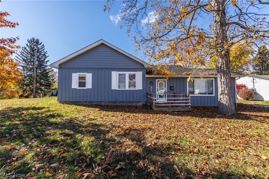 Welcome to this darling ranch in Madison! When you step inside to the family room your eyes will not be able to look away from the wooden beams and large front window to allow the natural light to shine in. Next to the family room is the dining room that is open to the family room and kitchen. These areas are perfect for entertaining because they are so open! The kitchen has plenty of storage with all the cabinets! Three nicely sized bedrooms, two that boost amazing flooring. The house also has a three season room that needs a little TLC, but with a little love would make a great place to enjoy a cup of coffee on these pretty fall mornings! Do not miss out on this one floor living!