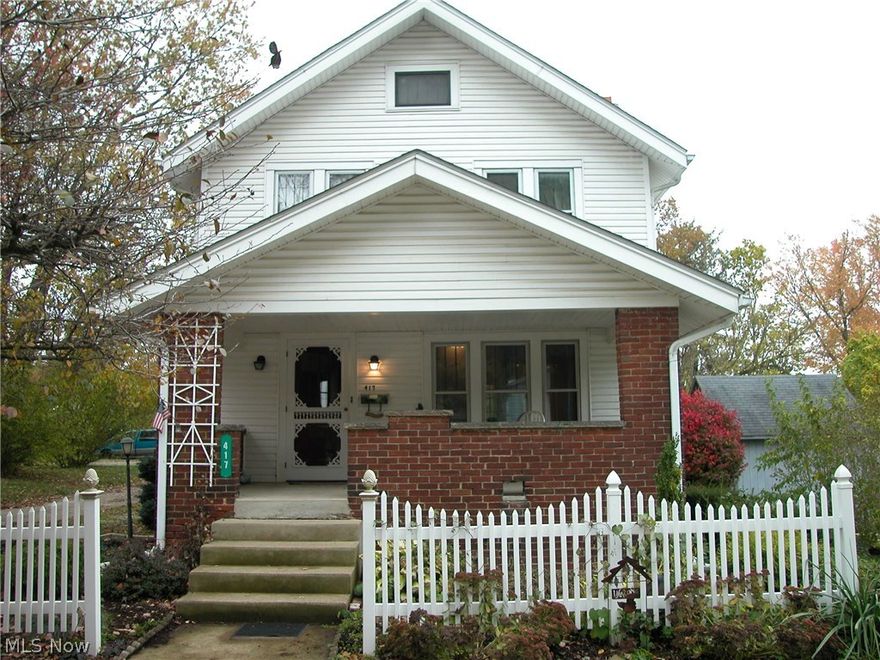 Can’t beat the price for this 3 bedroom, 1 bath, 2 story home situated on 2 parcels with a large, inviting front porch and a private backyard (completely fenced in) with deck, garden areas, fire pit, mature landscape and a 10 x 20 storage building with electric… big enough for a small car, workshop or motorcycle and lawn equipment. It has 1132 sq ft PLUS an additional 500 sq ft of unfinished space in attic that could be large playroom, office or bedroom. Ceiling Fans in most rooms, updated bath and shower/tub surround, all kitchen appliances. Full basement w/ updated electric. Gas Heat, Central Air, vinyl siding and it comes with a worry free home warranty. Enjoy the dream of home-ownership - you can own this home for less than you are paying in rent!