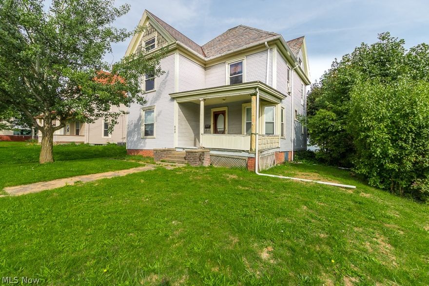 Loads of potential, character, and charm!  2 full baths, large bedrooms, high ceilings, original woodwork, and much more! Commercial property in North Canton can be used as 75% office, 25% service or residential. Highly traveled location close to North Canton square. Includes 2 car detached garage and second parcel which is the entire driveway. 3rd floor is a finished attic, see photos. Furnace is old but works good and has been recently inspected.
