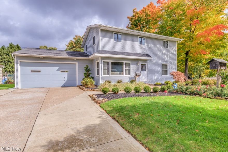 Colonial with first floor master suite with glamour bath, vaulted ceiling and gas fireplace. Spacious eat-in kitchen with appliances. Breakfast bar and vaulted ceiling. Slider off kitchen to fenced backyard with deck/patio. Living room. Basement with laundry area and workshop. Large oversized 30x22 garage. This home offers 5 bedrooms and 2 1/2 baths. MUST SEE!