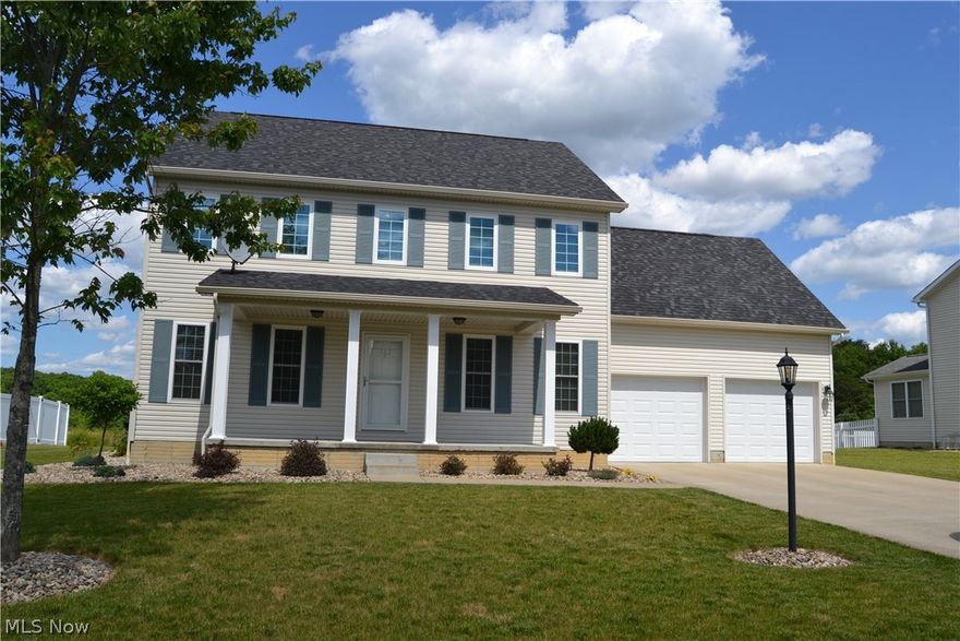SELLER OFFER $2500 CLOSING CREDIT. ONE YEAR HOME WARRANTY PROVIDED. Gorgeous 2014 Blue Heron home in the sought-after Warren School District, located just a few minutes from Belpre, Camden Clark and the Public Debt Offices. Delight in the gleaming wood floors in the dining room and the living room. The kitchen has cherry cabinets, stainless appliances and a light-filled dining area opening to the family room with gas fireplace, ideal for cozy winter evenings. Enjoy the patio for summer entertaining. The privacy fence makes the yard safe for your pets or when you want a quiet afternoon in the sun. Upstairs you'll love the open stairwell, two bedrooms, main bath and large closets. Along the rear of the second floor is the master suite with a dual sink vanity, soaking tub, shower and water closet plus a large walk-in closet. More storage is available in the second floor hall closets. No more lugging baskets of laundry baskets up and down stairs when you use the second floor washer and dry