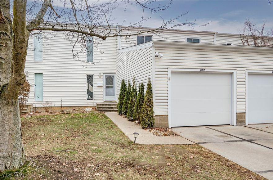 Welcome to this beautiful 3-bedroom, 2-bathroom condo located in the highly sought-after Great Oaks Development! The main level is flooded with natural light, creating a warm and inviting atmosphere throughout. The fully applianced kitchen overlooks the dining room and has a nearby hallway to the garage and first full bathroom featuring new tile flooring. First floor laundry is also available for added convenience. The spacious living room opens up to a privately fenced-in concrete patio, perfect for relaxing outdoors or entertaining. Upstairs, you'll find three generously sized bedrooms, along with a full bathroom that has been completely updated with a new shower/tub, shower doors, vanity, sink, toilet, and tile flooring (2020). The clean and spacious basement provides laundry hookups, w/ washer and dryer being included (2024). Plus, there's plenty of additional storage space! The basement is waterproofed and features a finished room, ideal for an extra bedroom, craft room, or office. For added flexibility, the option for main-level laundry is available. Enjoy fresh paint and luxurious LVP flooring (2024) throughout the home. One year home warranty included for your peace of mind. Garage door & opener (2023). Electrical box has been updated and furnace has been serviced (2025). Don't miss out on this fantastic opportunity to be a part of the Great Oaks community!