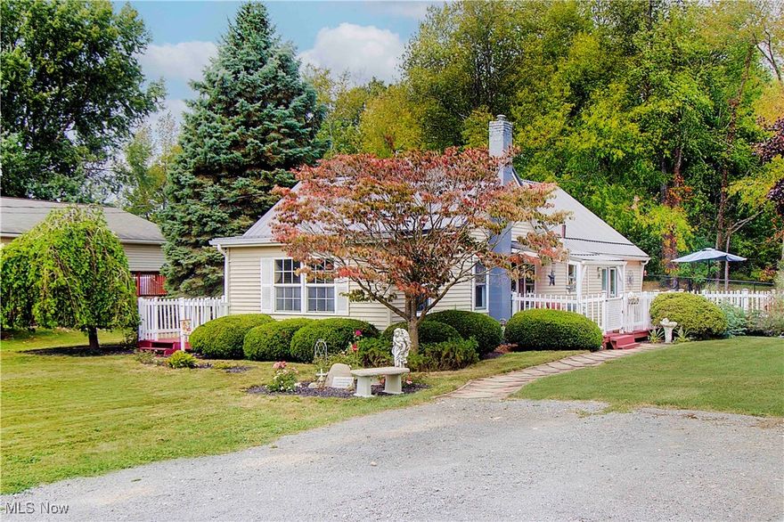 Nestled on a quiet dead end street, this charming well manicured and maintained mid-century bungalow is ready to go for it's new owner. Step through the front door and you will find the space both comfort and entertaining. There is character flowing throughout this entire property.  The landscape brings peace and nature to life! New roof 2024. Fence 2025. Well holding tank 2020. Call for your private tour today