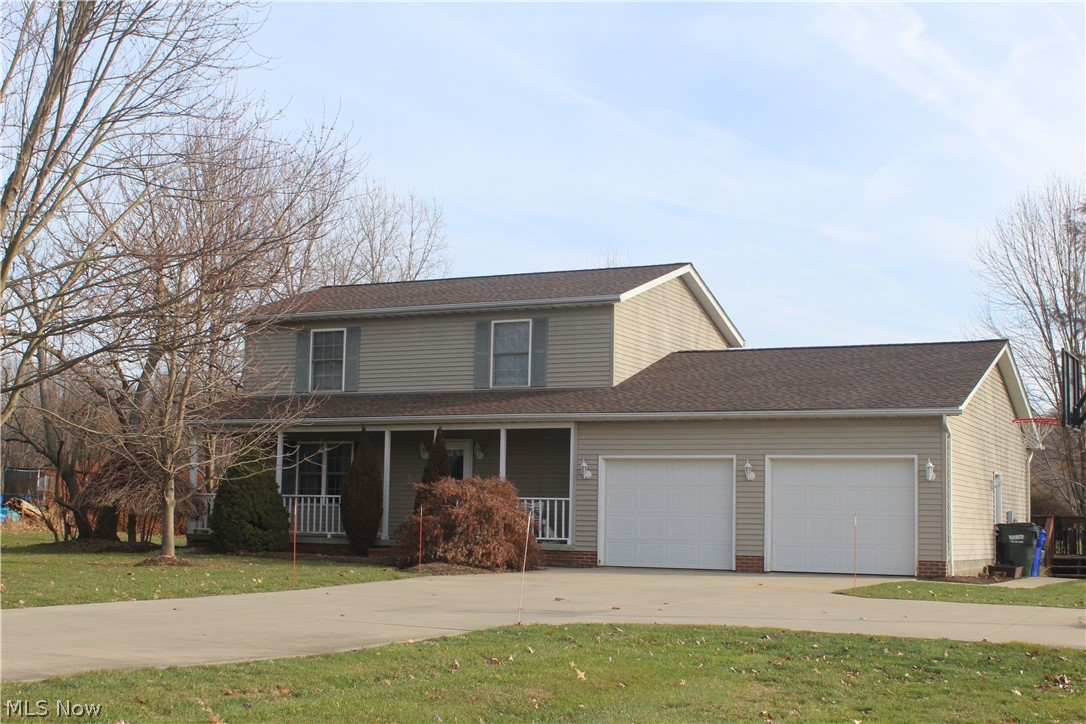 Built in 1998 this three bedroom, three full bath colonial rests on 1.71 acres in Shalersville Township and hosts over 2,500 square feet of finished living space. The open eat-in kitchen with bar top seating, stainless steel appliances and ceramic tile flows nicely to the family room which has sliders to the back deck. Formal dining room, formal living room, full bath and laundry room finish out the main level to this home. The second floor features three nice sized bedrooms, two full bathrooms including the master suite with his/hers (walk-in) closets and private full bathroom. The finished dry basement adds a lot of extra space to this home - currently used for a game room (pool table/ card table), and has a separate tv room area. Two car attached garage with overhead storage, concrete drive with extra parking pad, front porch, mature landscaping and a storage shed out back are just a few of the nice benefits to this home. All appliances stay. Updated roof, water softener, pressure t