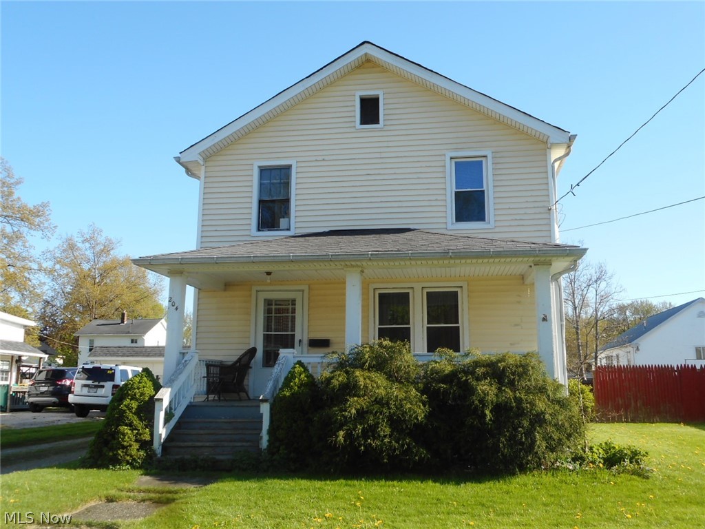 Classic Century Colonial Style Home with nice front porch and rear deck. This home features a large living room and dining room with hardwood floors. The kitchen and bathroom have both been updated. This home features newer vinyl siding, roof, furnace, electrical, and most of the windows. The garage is a newer garage that was built in 1996 and basement was waterproofed with Ohio State Waterproofing with transferrable warranty. This home is such a great value for a home buyer. Come check it out today!