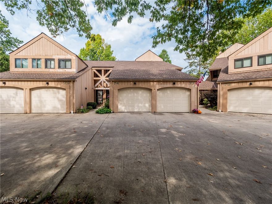 Looking for a low-maintenance alternative to a single-family home?  This 2 bedroom, 1.5 bath condo in the coveted Landings community in the heart of Avon Lake won't be on the market for long!  As you enter, you will find a cozy foyer leading to a newly updated kitchen with modern white shaker cabinetry featuring soft-close drawers and granite countertops.  Beyond the kitchen is a spacious living room with lots of natural light from the large sliding glass door, which lead you to the tranquil patio space and common area.  The upstairs of this unit features two large bedrooms, each suited ample closet space.  The full bath off the upstairs hallway is also attached to owner's suite.  As you make your way to the basement you will find the recently remodeled powder room, continuing down to a spacious recreation area with newly installed vinyl flooring.  The separate, enclosed laundry room completes the lower level.  Attached to the unit is a one car garage complete with built-in storage.  I