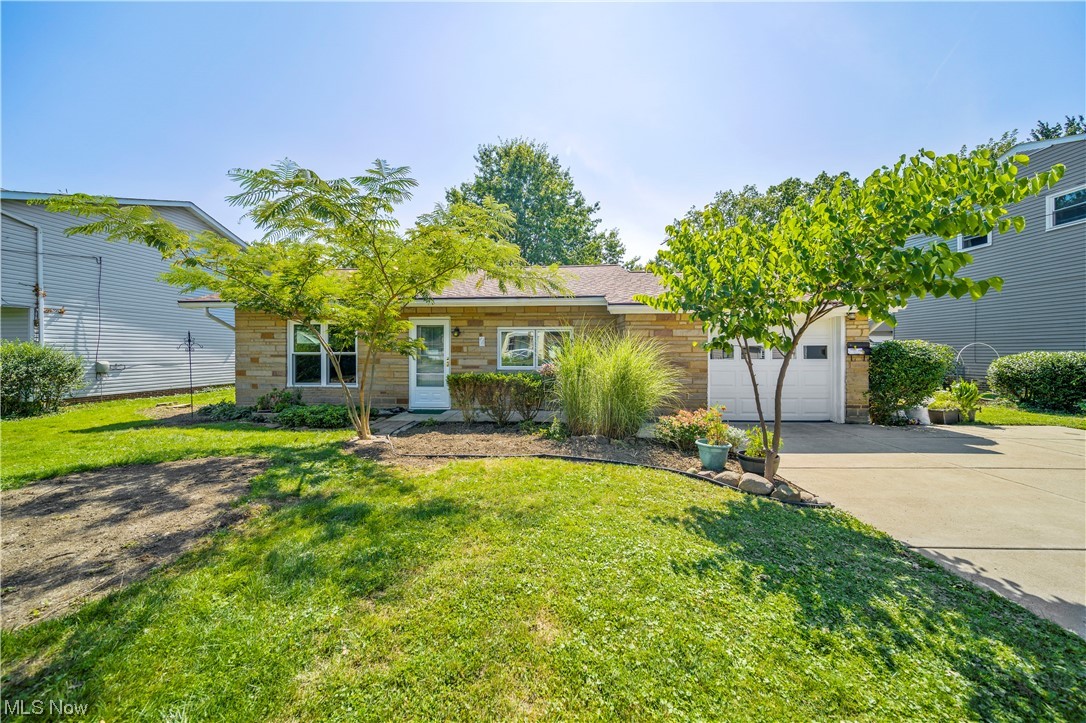 Are you looking for a place that you can call home? Look no further. This ranch home boasts a kitchen with all appliances and ample cabinets and counter space including a breakfast bar and eat in area. The living room is open to the kitchen. Two generous sized bedrooms both have great closets. The laundry room is a bonus and includes a newer washer and a dryer. The oversized one car garage has a Naturestone floor. The fenced in double lot gives you space to enjoy the outdoors. Newly updated in 2023 include roof, windows, furnace and air conditioning. The home is freshly painted and ready for you to move in.