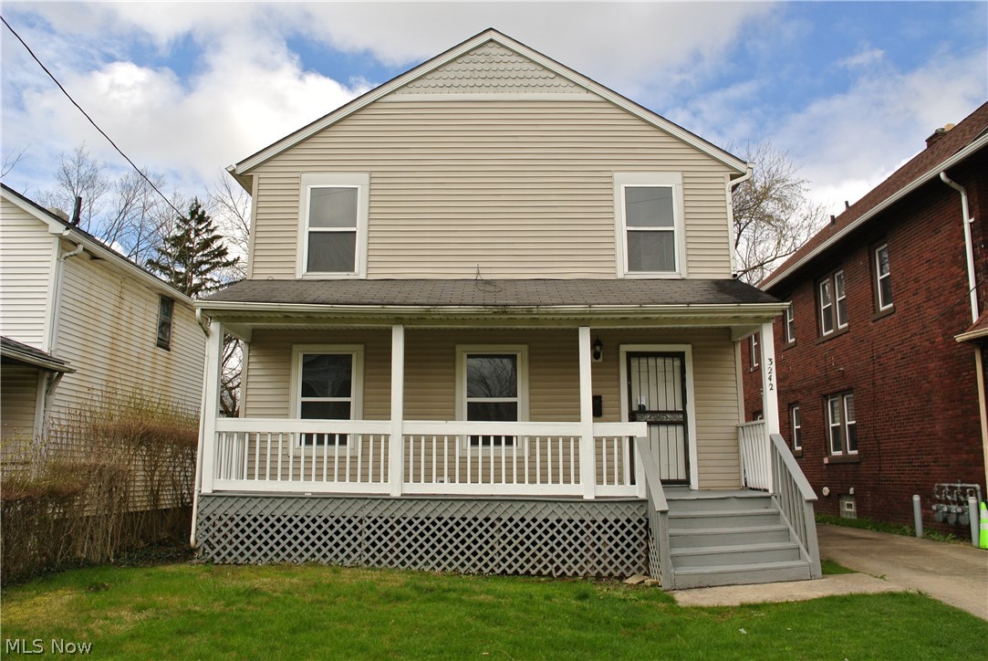 Great property for owners or investors alike. Move-in ready Colonial w/1200 sq.ft. built in 1993. Two stories of spacious living situated less than a mile from Shaker Square and all that it has to offer. 1-car detached garage, a driveway that fits at least 4 and a dry basement. Big front porch, fenced-in backyard. Call for your showing today. This is a nice house.