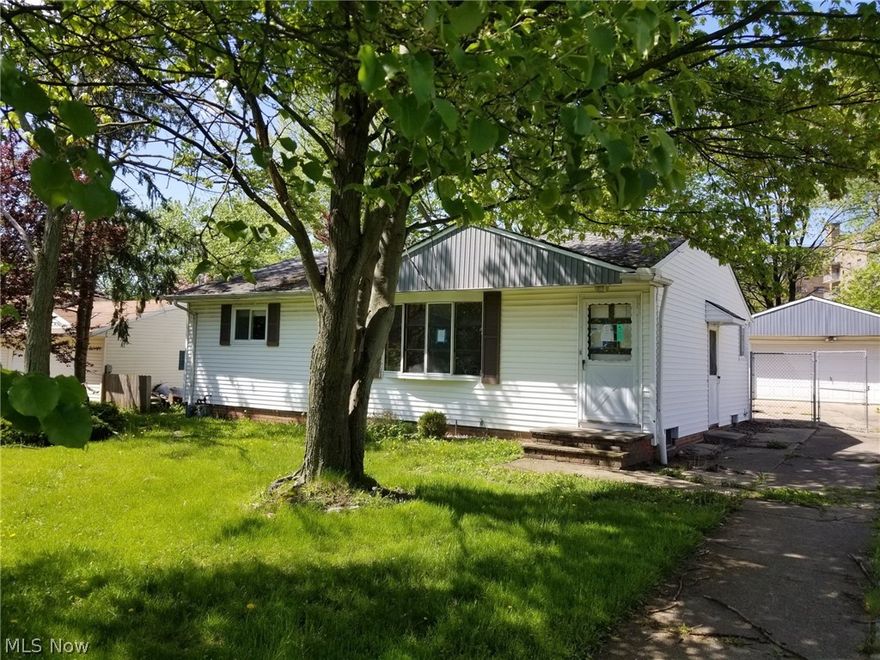 Fantastic Opportunity!   3 Bedroom 1 bath ranch in Bedford Heights.   2 car Detached Garage.   Rear deck to enjoy the warmer weather.