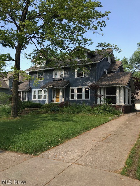 Minutes away from University Circle this spacious 6 bedroom, 3.5 bath Colonial offers a roomy living room with wood burning fireplace, book shelf lined office, sunlit music room, large dining room with french doors and wainscoting, large eat-in kitchen with granite counters and a first floor laundry room. 2nd floor has 4 large bedrooms and 2 full baths. 3rd floor offers additional bedrooms and a full bath. Outside is a deck overlooking the patio and large back yard. New energy efficient boiler and windows are recent additions to make this home energy efficient.