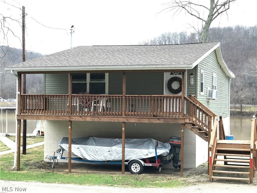 Vacation all year in this move in ready riverfront property.  Private serene views and the convenience of small village living with easy access to stores and local restaurants.  Home is just a short drive to Zanesville.  Private fishing deck and new docking on the Muskingum river.  New kitchen in 2015, new ventless gas log insert fireplace installed, new well pump and wiring in 2016, new pressure tank/switch in 2016, hot water tank replaced with on demand unit in 2016, new water softener installed a ventless gas heaters in basement/2016, new deck stairs and steps to dock, vapor barrier in basement 2016, new wood window blinds, new vertical blind on the river view 12’ Picture window, new LED light fixtures, freshly painted ceilings and walls, extra floor jacks under home in 2015, sealed exterior blocks in 2016, new kitchen hardware, installed inline water filters and new LED outdoor lights...all this waiting for you to call home or home away from home!