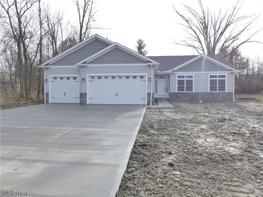 New Ranch Home Currently Under Construction And To Be Completed By December 2021 * This Custom Built Ranch Includes 3 Bedrooms, 2.5 Baths, First Floor Office, Full Basement And A 3 Car Garage * This Breathtaking Home Has An Open Floor Plan With Vaulted Ceilings In The Great Room, Kitchen And Master Bedroom * The Kitchen Features White Cabinetry, Quartz Countertops, A Large Island With Breakfast Bar, Recessed Lighting, Luxury Vinyl Plank Flooring And Stainless Steel Appliances * Oversized Great Room With Recessed Lighting And A Gas Fireplace * First Floor Office With French Doors And Wainscotting * Split Bedroom Floor Plan * The Master Suite Has A Walk-in Closet And A Full Bath That Features A 5Ft Tile Shower With Transom Window, Double Sinks With Quartz Countertop And A Linen Closet * Upgraded Trim Package Throughout * First Floor Laundry Room/Mudroom With A Drop Zone Bench * Full Basement With 9 Ft Ceilings * The 3 Car Garage Is Drywalled And Textured And Include Decorative Insulated