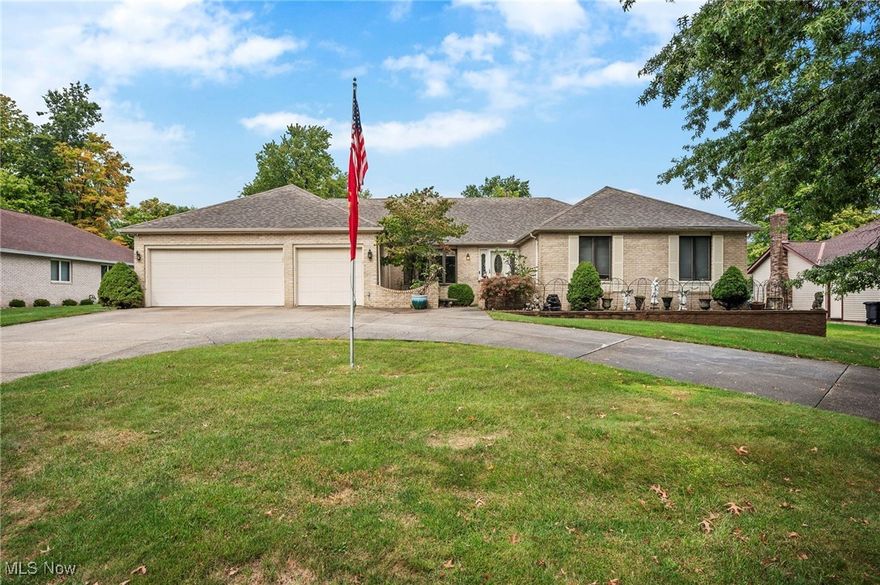 Estate Sale ....  Attractive Upscale Brick Front Ranch .... Huge 3 Car Attached Garage with Valet Loop Concrete Driveway .... Prestigious Royalview Estates Neighborhood .... Wide Open Floor Plan with Lots of Natural Light & Energy .... 24' Family Room with Cozy Brick Fireplace .... Formal Dining Room .... Inviting Living Room off Foyer ....Spacious Eat-in Kitchen with Stainless Appliances, Abundant Cabinets and Counter Space .... 1st Floor Utility Room with Clothes Washer & Dryer .... 3 Full Bathrooms .... Master Bedroom with Jumbo Walk-in Closet and Wonderful Master Bathroom .... 4 True Bedrooms .... Gigantic Basement .... 16' Deck plus Concrete Patio ... Newer Roof  .... Expensive Carrier HVAC System .... Basement Shelves and All Appliances Remain