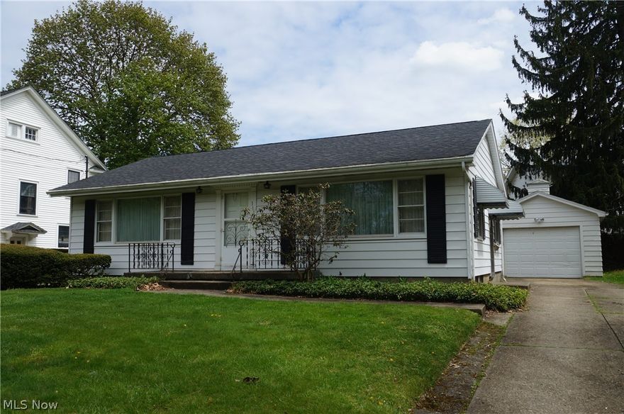 Check out this great Ranch available for you located in Akron's north side!  Updates include water heater, central air, furnace and roof.  Additional bathroom in the basement. One car detached garage, full basement and appliances will stay.  Come on in and make this one yours today!