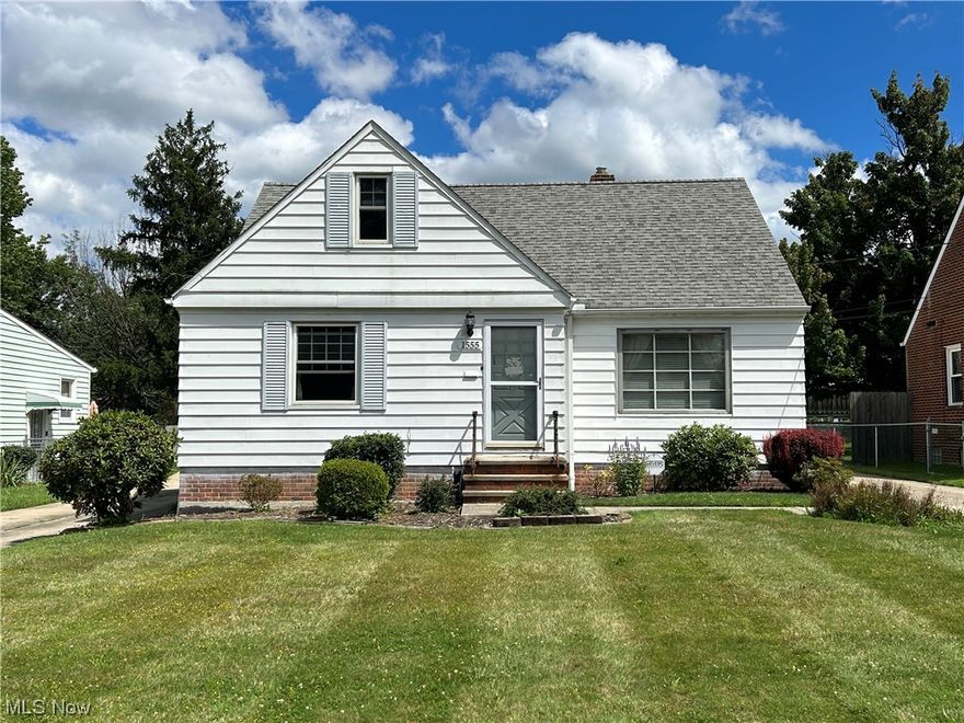 Welcome to this impeccably maintained Euclid home located on a quiet street!  This 3 Bed 2 Full Bath Cape Cod has been cared for by the same owner for 55+ years, and has all the charm and character you’ve been looking for!  As you enter this home through the front you are immediately struck by big windows, an abundance of natural light, and the enormous Living Room/Family Room combo.  Next you have the formal dining room that boasts beautiful built-in’s and a direct view of the enclosed 4-Season Room/Patio with baseboard heating for those chilly winter nights. Off the Dining room there are 2 generously sized first floor bedrooms and full bath.  Original Hardwood floors run throughout the first level if newly cleaned carpet isn’t for you.  Finishing off the main level is the spacious eat-in-kitchen with ample cabinet space, Stainless Steel Refrigerator/Stove, and views of the backyard.  Upstairs is the massive 3rd bedroom that has storage galore, room for an office/reading nook, or any