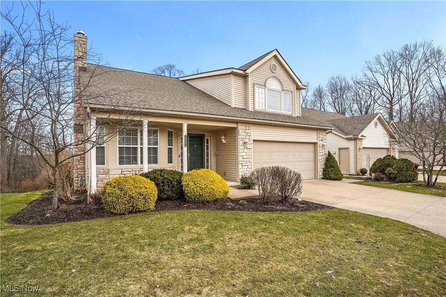 Rarely available elegant One-Level Living, exceptional home designed for both comfort and style! Enter this home to the spacious  great room with soaring vaulted ceilings, gas fireplace, and a seamless flow into the dining area—perfect for entertaining and everyday living. The eat-in kitchen is a chef’s delight, featuring maple cabinetry, granite countertops, breakfast bar/island and sliders leading to a large deck where you can relax and take in the beautiful views.  Enjoy the ease of one-level living with a spacious master ensuite on the main floor, french doors open to a versatile bonus room—ideal for an office, cozy reading nook, or personal retreat.  The bath features a nice tiled walk in shower, soaking tub and walk-in closet. A conveniently located laundry room and powder room complete the first floor.  The walkout lower level is a showstopper! A massive recreation room with open space boasting a mini kitchen, exercise area, full bath, and a private bedroom with an egress window—perfect for guests or multigenerational living. A walkout to a patio provides another great spot to enjoy the outdoors, and there’s plenty of storage for all your needs.  The second floor features a loft overlooking the the main level, offering additional living or work-from-home space. Two well-sized bedrooms with generous closets share a full bath, making this second floor ideal for family or visitors.  This home combines functionality and elegance, offering space and convenience in a fantastic location - close to the freeway, shopping and restaurants.  The community amenities include a community room, pool and tennis courts.  This home is so much larger than it looks and offers a ton of storage.  Seller is offering a home warranty to the buyer.