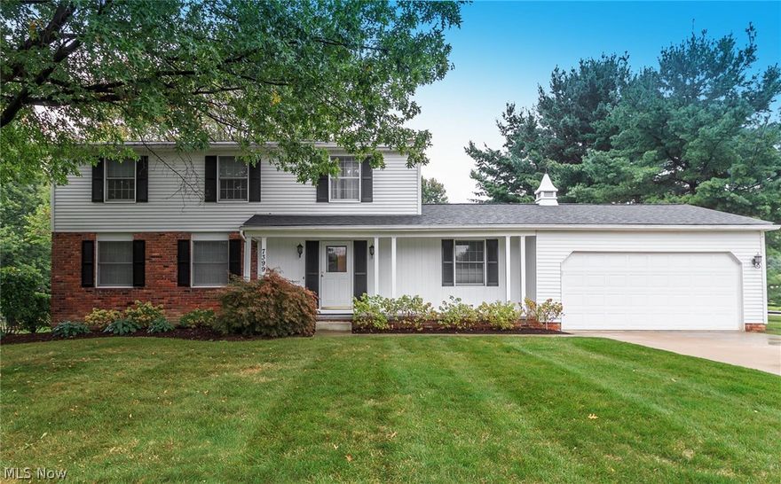 In a high demand residential area is this spacious 4 bedroom, 2-1/2 bath colonial. Large living room is open to dining room and offers plenty of space for family gatherings. Updated eat-in kitchen with tile backsplash, pantry and all appliances. Family room features full brick gas fireplace (2015 insert), laminate wood flooring and sliders to outdoor 3 season sunroom with skylights for ease of entertaining. Office/den with desks can be used for play, gaming, craft room, etc. Master suite features his/her closets and master bath with walk-in shower. Three additional nice-sized rooms and second full bath with laundry chute complete the second floor. Lower level has enormous finished recreation room with plenty of storage and deep shelving plus two additional rooms, including utility and workshop space with all shelving, two work benches and deep freezer. First floor laundry room with washer and dryer. Two-car attached garage with attic access, water and shelving. Plenty of room for outdo